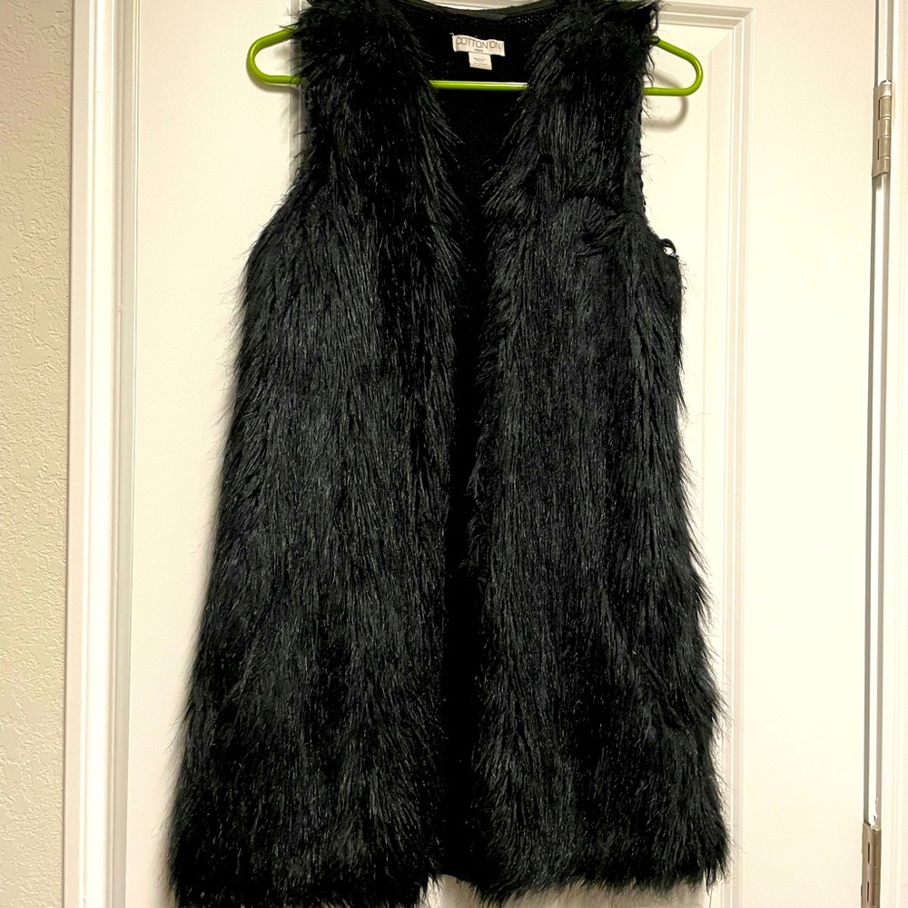 Long Faux Fur Vest